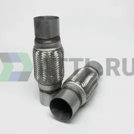Гофра глушителя трехслойная с патрубком 63.5*152*254