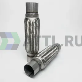Гофра глушителя трехслойная с патрубком 63.5*254*356