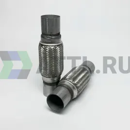 Гофра глушителя трехслойная с патрубком 51*152*254