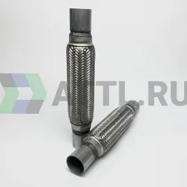 Гофра глушителя трехслойная с патрубком 45*250*350