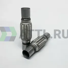 Гофра глушителя трехслойная с патрубком 45*152*254