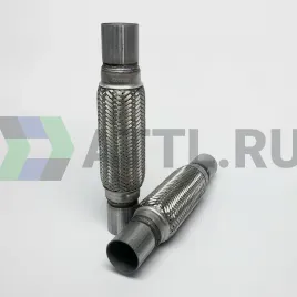 Гофра глушителя трехслойная с патрубком 45*203*305