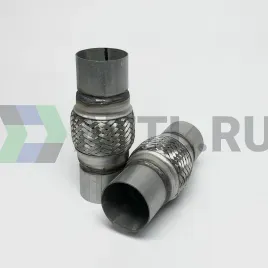 Гофра глушителя трехслойная с патрубком 63.5*102*203