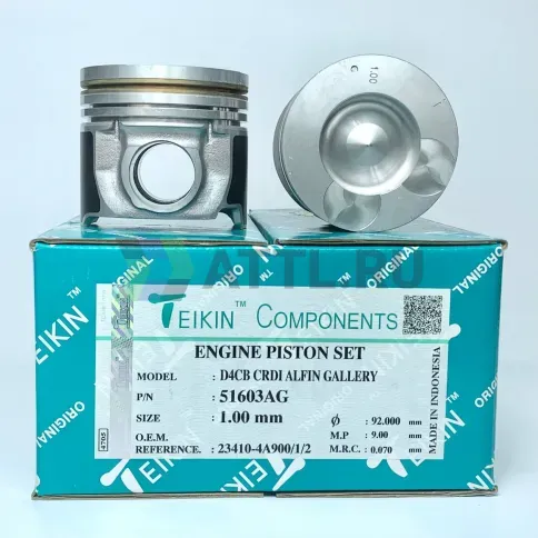 Комплект поршней D4CB CRDI усиленный+охлаждение d91+1.00 2,5HK-2-3 фото 1