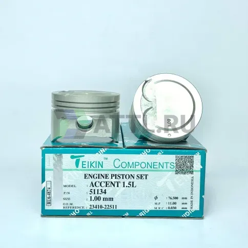 Комплект поршней ACCENT 1.5L d75,5+1.00 1,2-1,5-3 фото 1