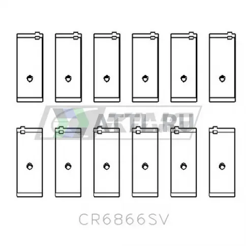 Вкладыши шатунные STD 12.0L OM457 фото 2