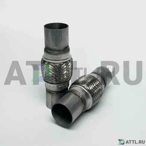 Гофра глушителя трехслойная с патрубком 51*102*203 фото 2