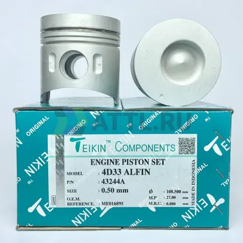 Комплект поршней 4D33 усиленный d108+0.50 3-2-4 фото 1