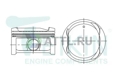 Комплект поршней 2AZ-FE d88,5 STD 1,2-1,2-2 фото 2
