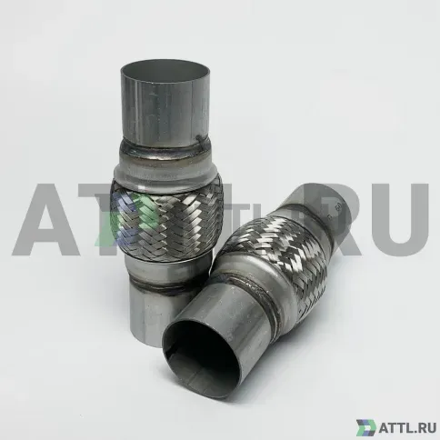 Гофра глушителя трехслойная с патрубком 57*102*203 фото 2