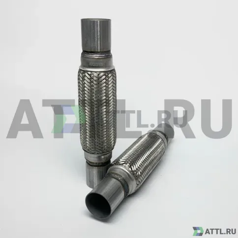 Гофра глушителя трехслойная с патрубком 45*203*305 фото 2