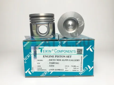 Комплект поршней D4CB CRDI усиленный+охлаждение d91 STD 2,5HK-2-3 фото 1