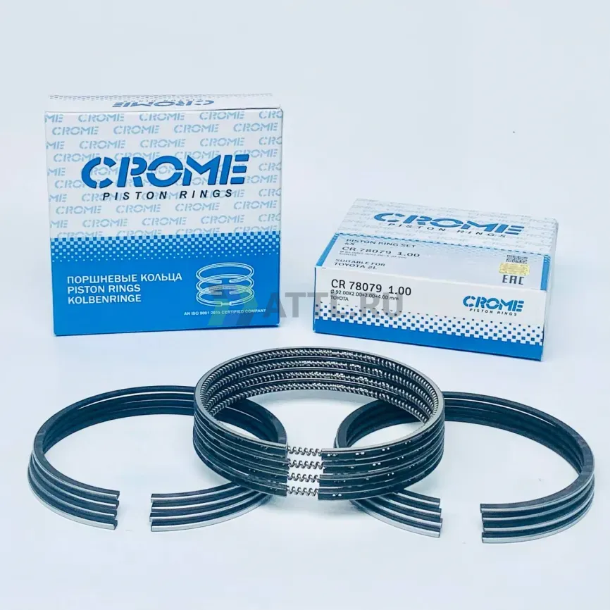 Комплект поршневых колец на 4 цил. +100 2L фото 1