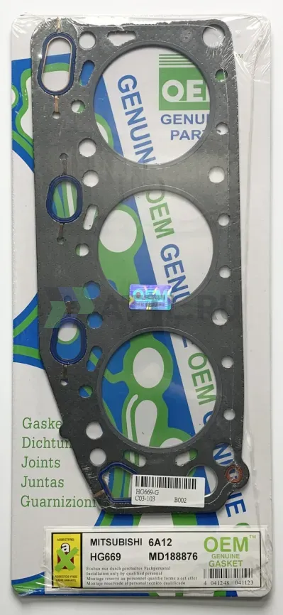 Прокладка ГБЦ 6A12 (HG669-G) фото 1