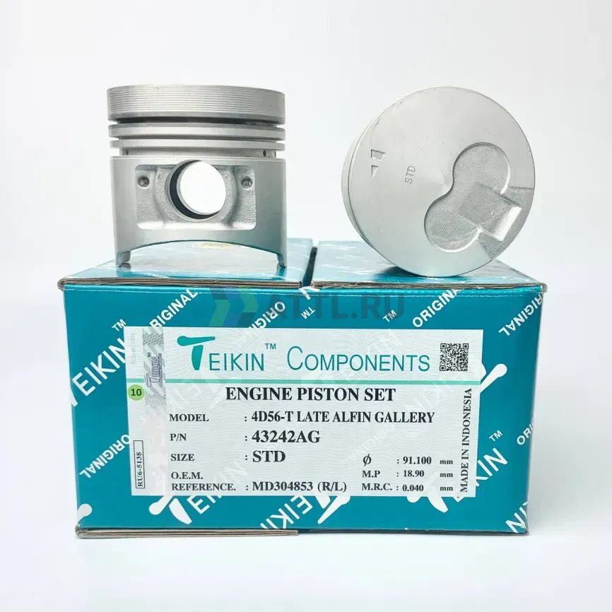 Комплект поршней 4D56T, D4BH усиленный+охлаждение d91,1 STD 2,5HK-2HK-4 фото 1
