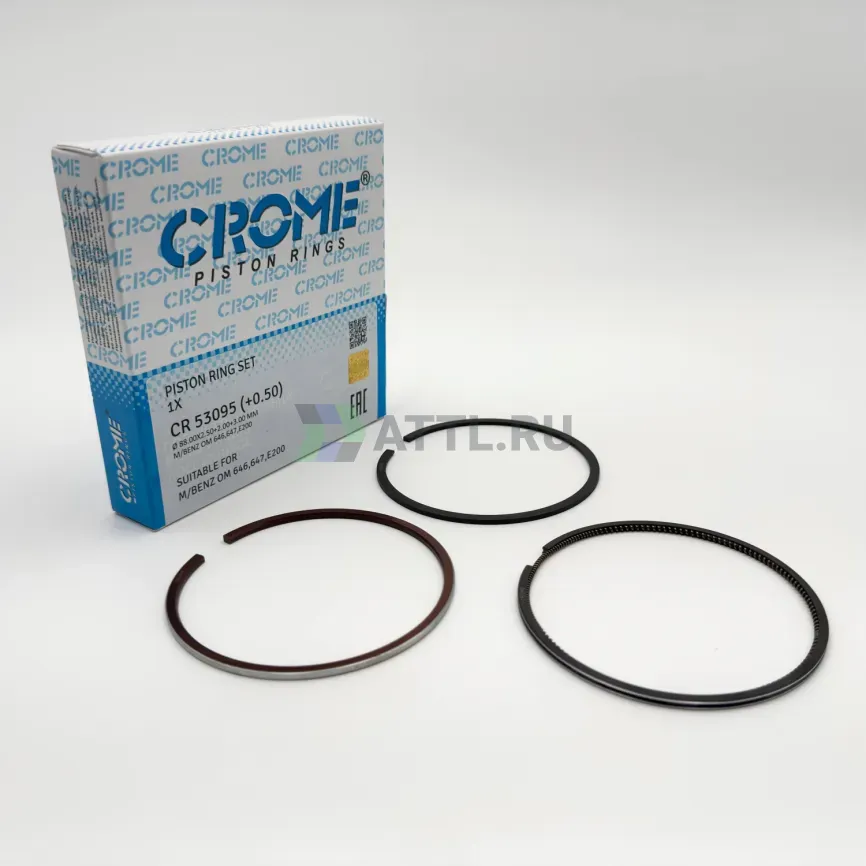 Комплект поршневых колец на 1 цил. +050 OM611,612,646 фото 1