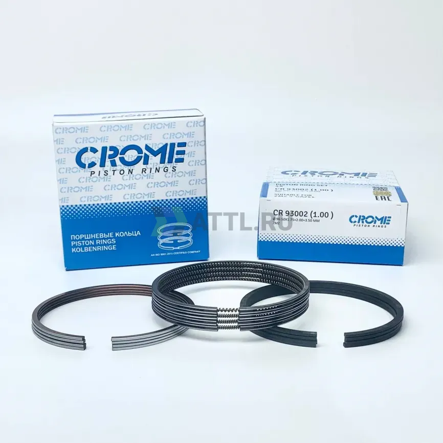 Комплект поршневых колец на 4 цил. +100 ZMZ фото 1
