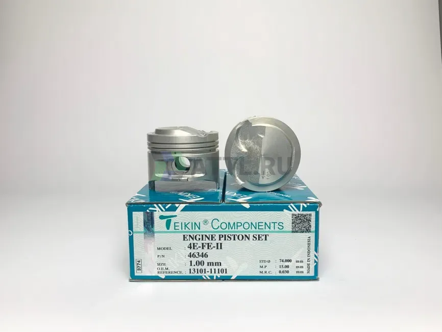 Комплект поршней 4E-FE d74+1.00 1,2-1,2-3 фото 1