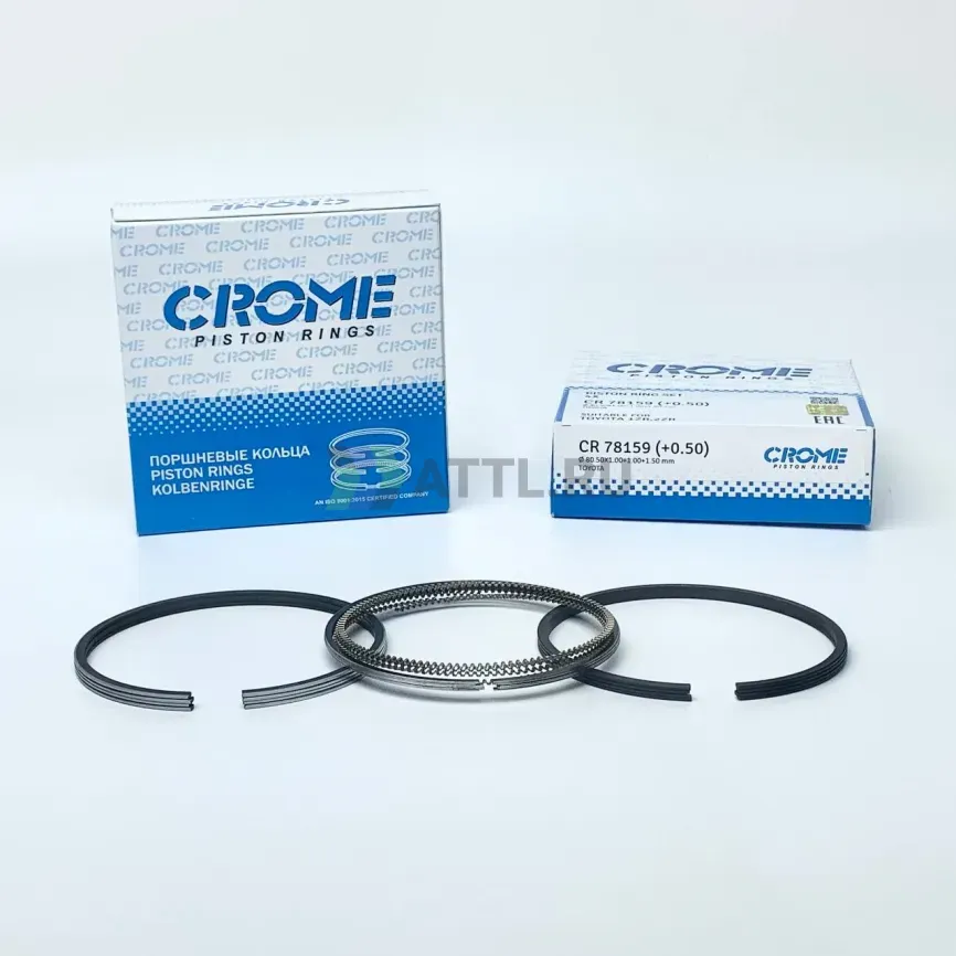 Комплект поршневых колец на 4 цил. +050 1ZR,2ZR  фото 1