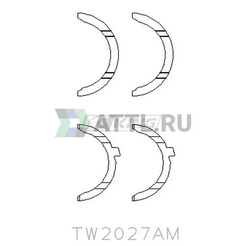 Полукольца коленвала упорные STD фото 2