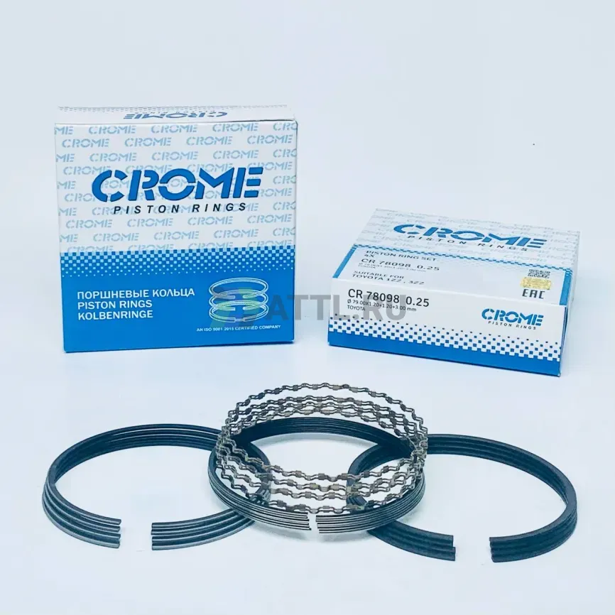 Комплект поршневых колец на 4 цил. +025 1ZZ,3ZZ фото 1