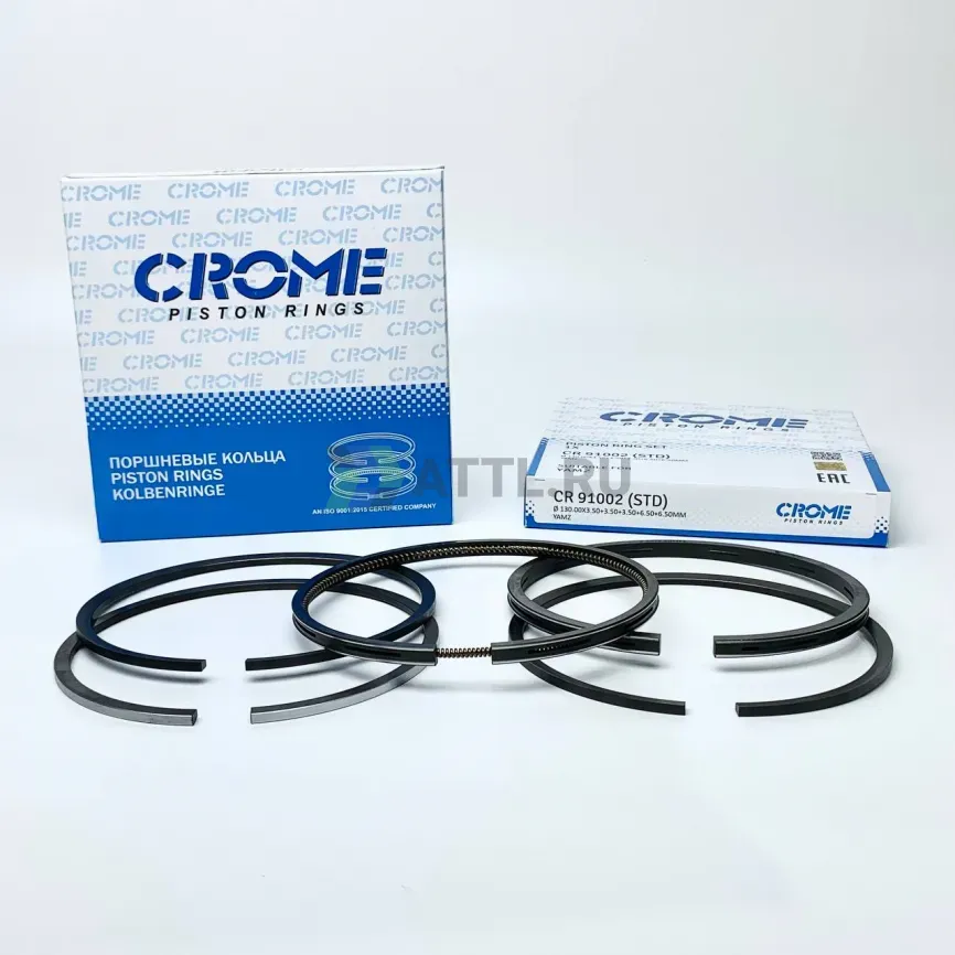 Комплект поршневых колец на 1 цил. STD YAMZ (5 колец) фото 1