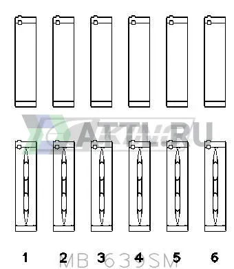 Вкладыши коренные STD фото 2