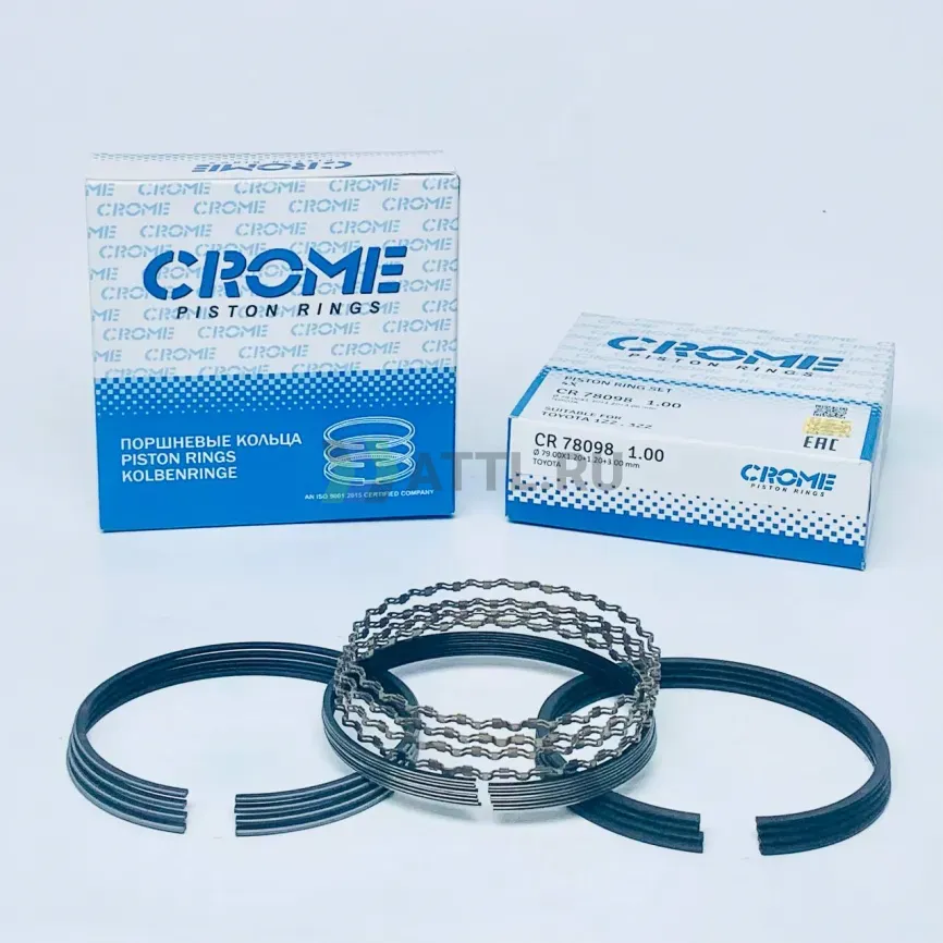 Комплект поршневых колец на 4 цил. +100 1ZZ,3ZZ фото 1