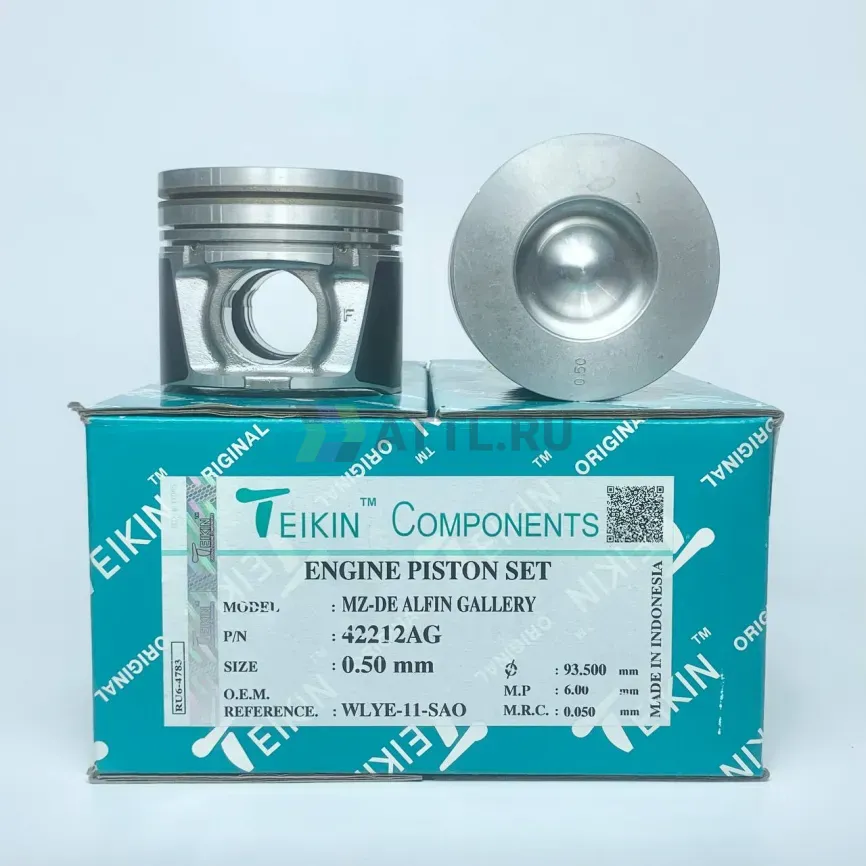 Комплект поршней MZ-DE усиленный+охлаждение d93+0.50 2-1,5-2 фото 1