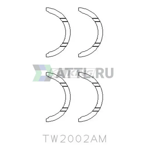 Полукольца коленвала упорные STD фото 2