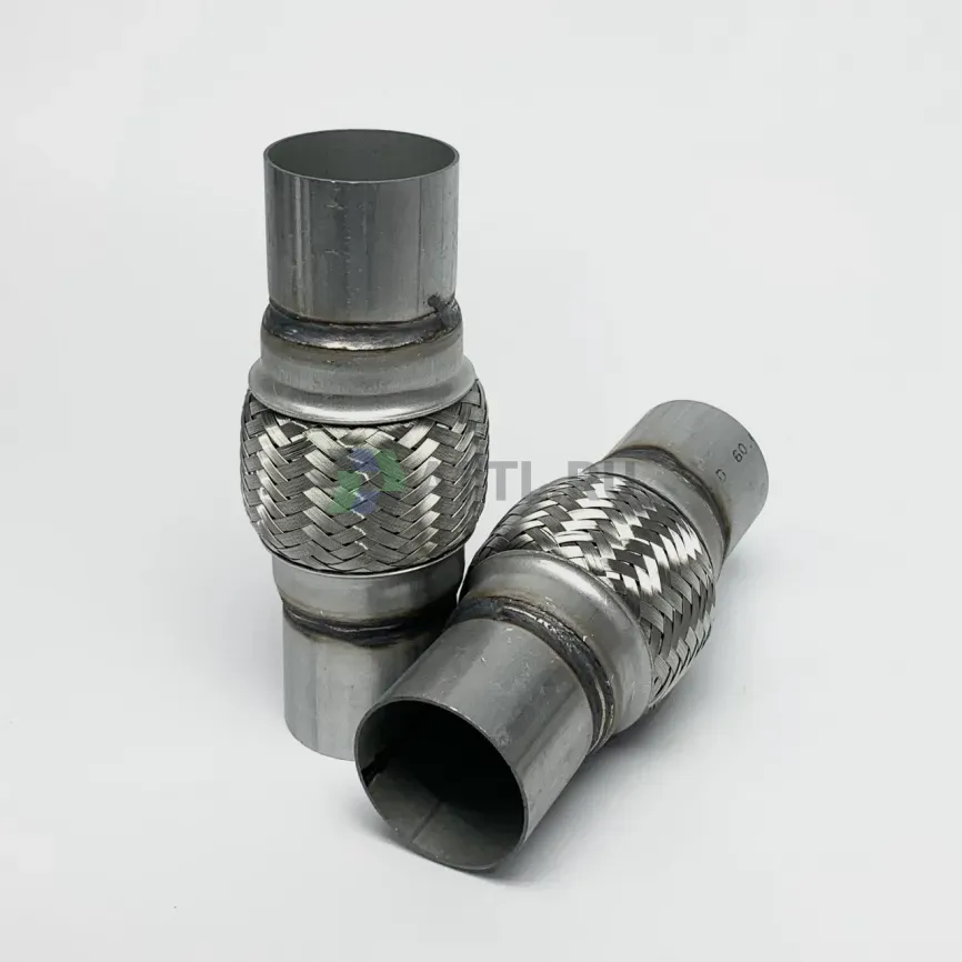 Гофра глушителя трехслойная с патрубком 57*102*203 фото 1