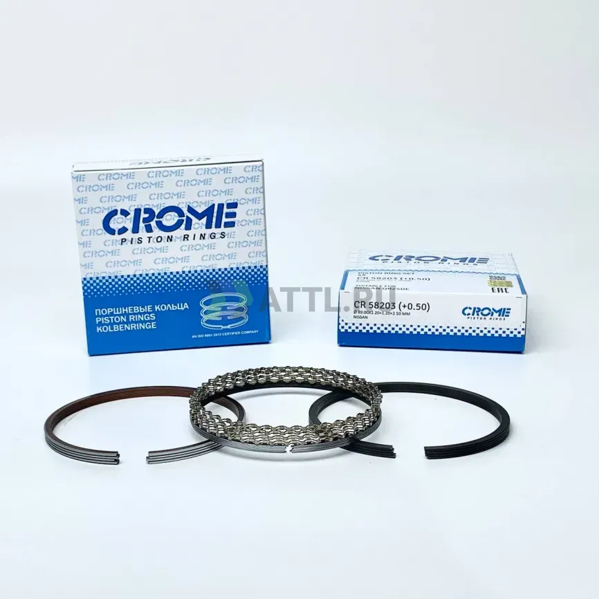 Комплект поршневых колец на 4 цил. +050 QR25DE фото 1