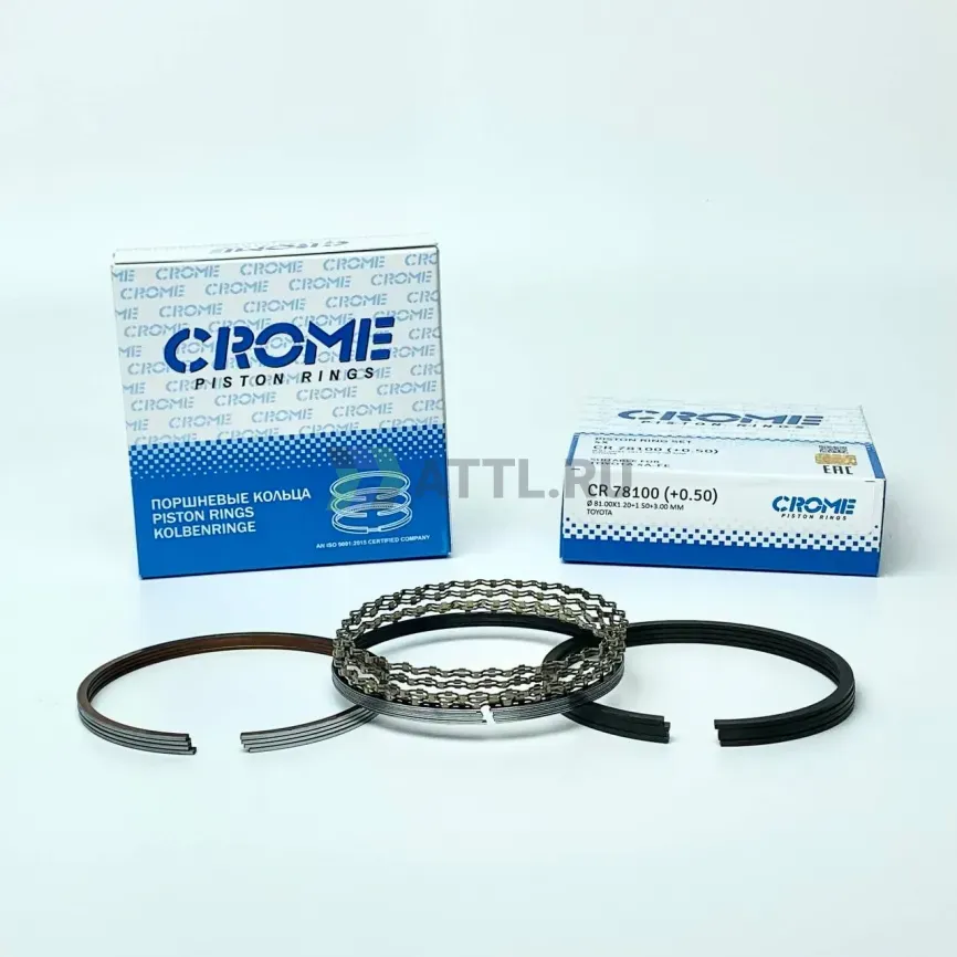 Комплект поршневых колец на 4 цил. +050 4A-FE фото 1
