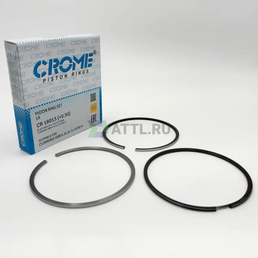 Комплект поршневых колец на 1 цил. +050 ISBe4, ISB6.7 фото 1