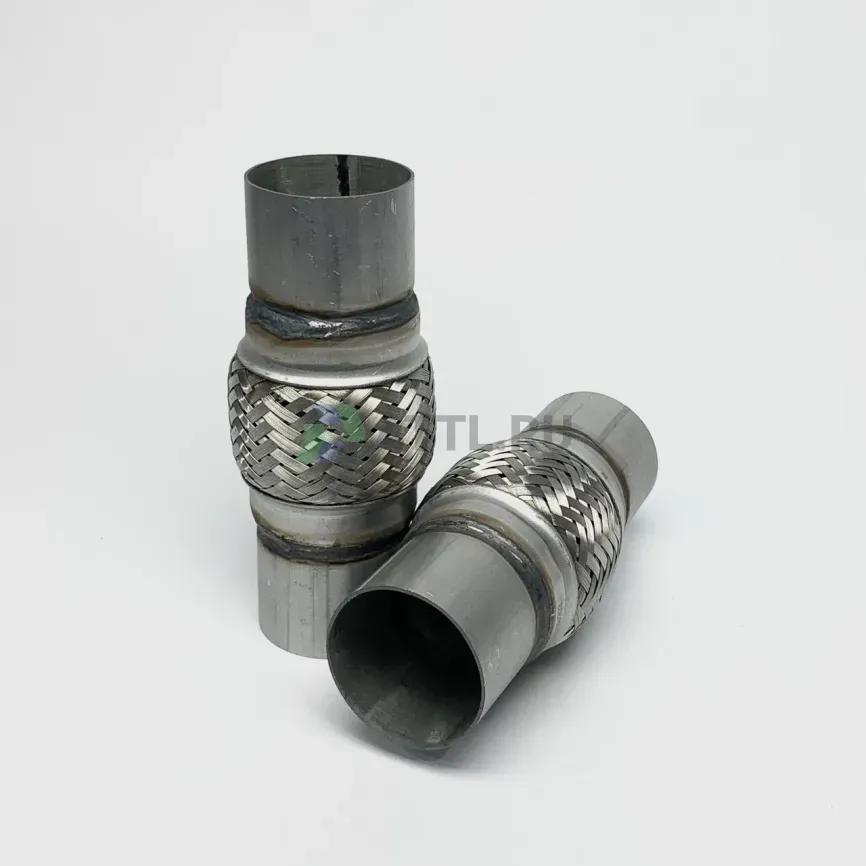 Гофра глушителя трехслойная с патрубком 63.5*102*203 фото 1