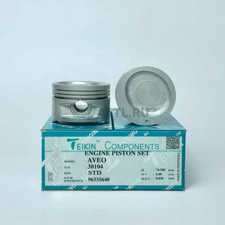 Комплект поршней AVEO d76,5 STD 1,5-1,5-3 фото 1