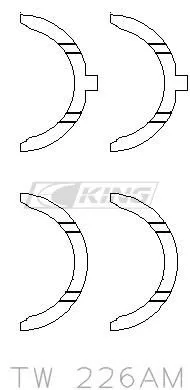 Полукольца коленвала упорные STD фото 2