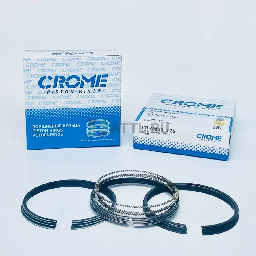 Комплект поршневых колец на 4 цил. +025 1ZR,2ZR  фото 1