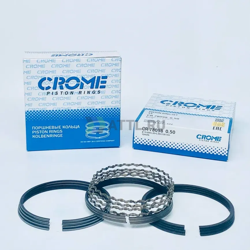Комплект поршневых колец на 4 цил. +050 1ZZ,3ZZ фото 1